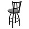 Holland Bar Stool Co 30" Swivel Bar Stool, Black Wrinkle, Canter Grey Seat 81030BW007 - alternate 4
